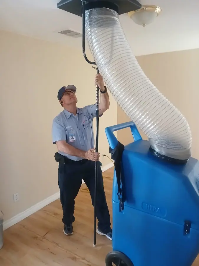 Mini Split Installation technician using HEPA equipment in Prairie Ridge
